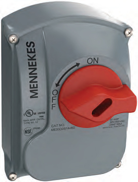 MENNEKES CDS Series is the Industry’s First Non-Metallic, Curved-Top Motor Disconnect Switch