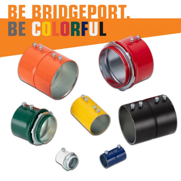 Bridgeport Fittings’ ColorCoded EMT Steel Connectors and Couplings
