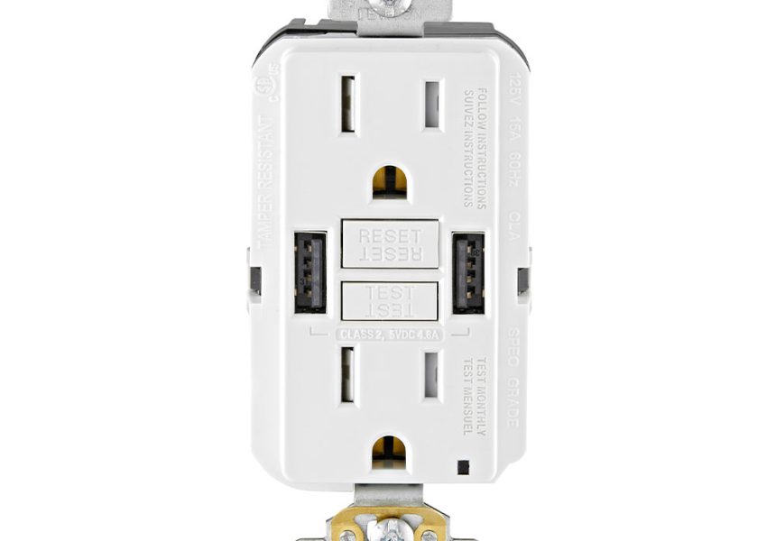 Leviton Introduces New SmartlockPro® Self-Test GFCI Combination USB Type A/Type C In-Wall Charger