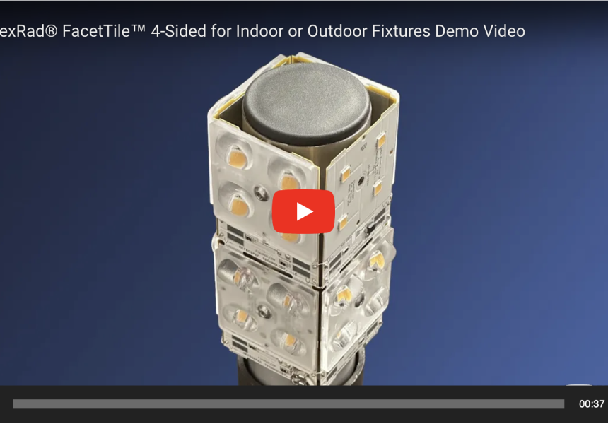 FlexRad® FacetTile™ from MetroSpec Technology® — High-Performance, Directional Light Control for Indoor and Outdoor Fixtures