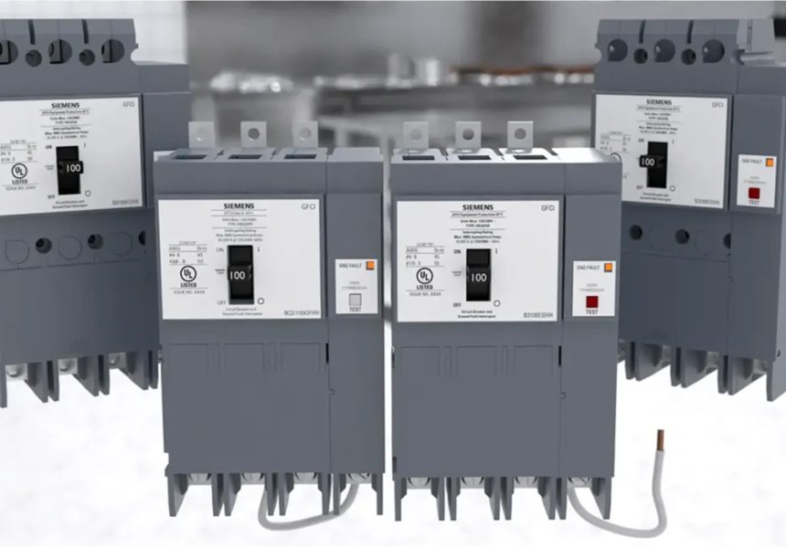 Siemens offers first 3-Pole Class A GFCIs for 100-AMP applications