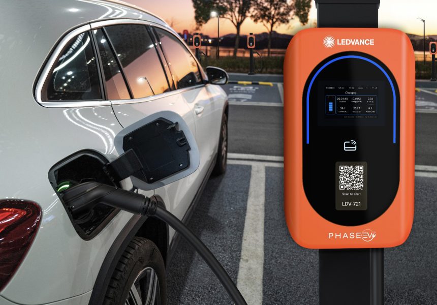 LEDVANCE Expands PHASE EV™ Lineup with New 80 amp Level 2 Commercial Charger