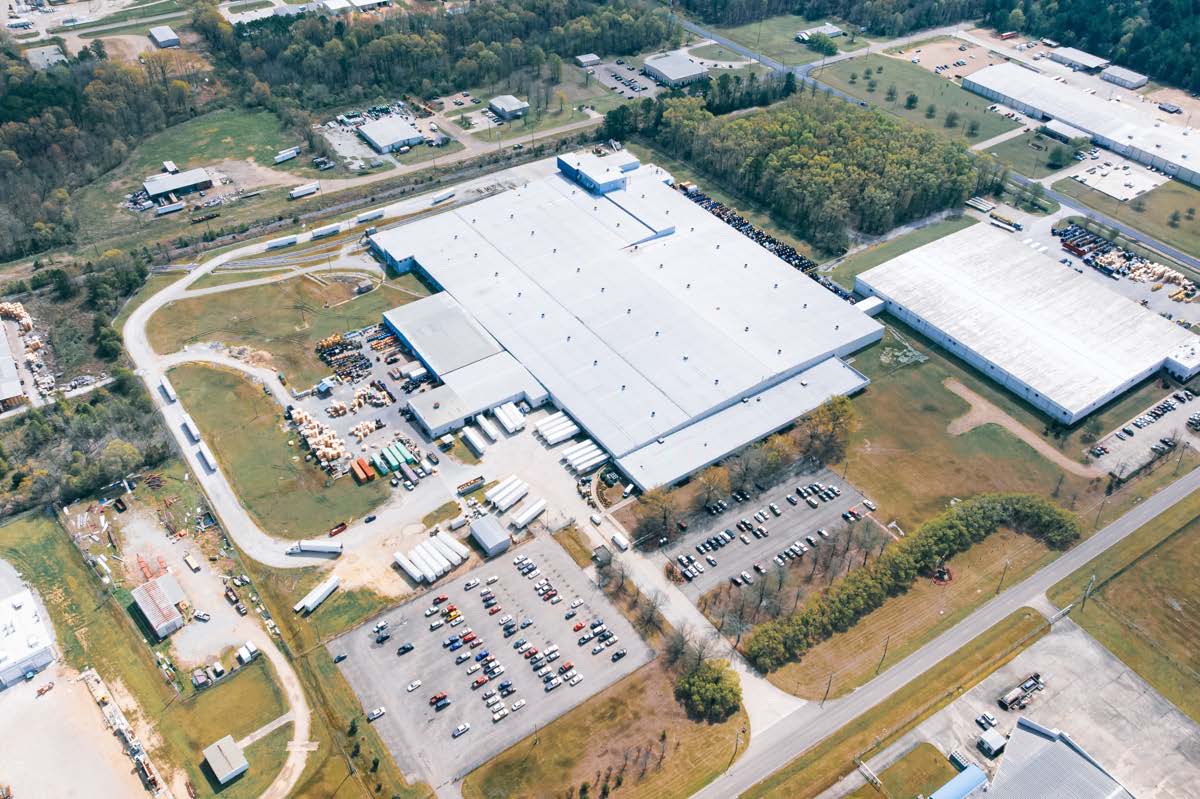 Aerial view of Southwire’s Starkville, Mississippi plant and campus